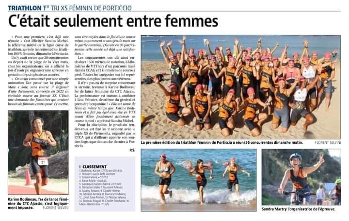 Article Triathlon 100% féminin